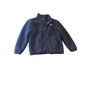 Pacific Trail Kids Black Sherpa Fleece Jacket With Full Zip Front & Stand Collar